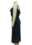 Summer Sleeveless Ladies Casual Jumpsuits Two Big Ruffle Bottom Romper