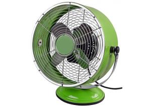 Quality Vintage Electric 9&quot; Metallic Retro Metal Fan 2 Speed 3 Aluminum Blades wholesale