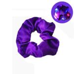 Durable Brown Stretchy Hair Ties Pack Ring Girls LED Luminous Satin Colorful