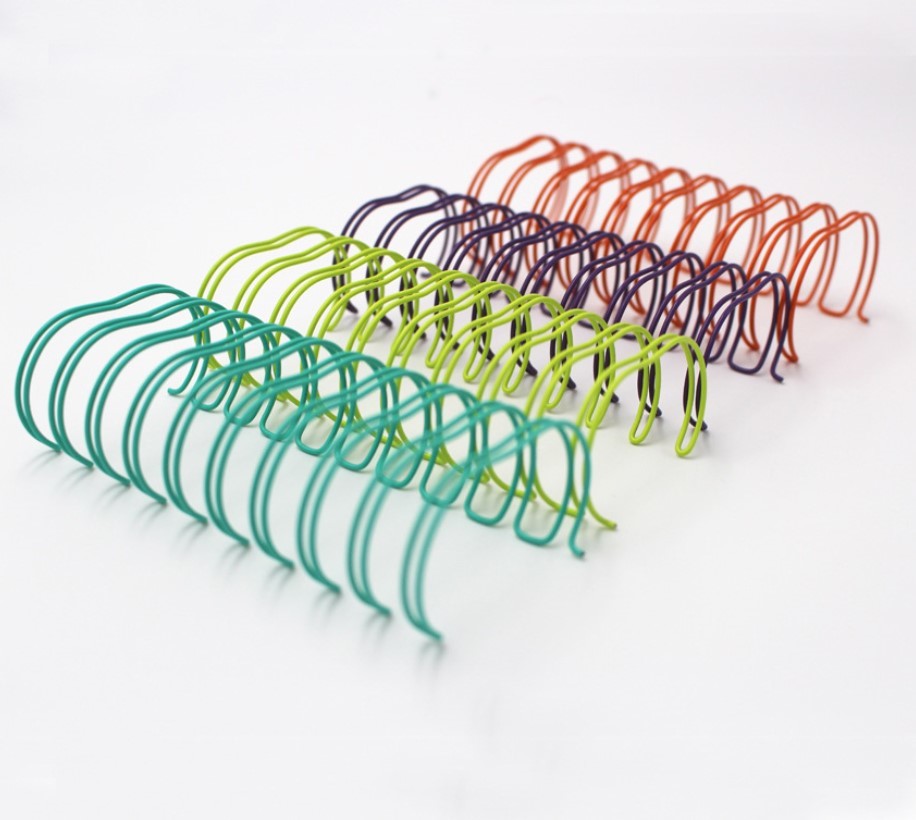 A4 Double Loop Binding Wire Nylon Coated For Books Gold color