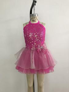Quality Pink Color Little Girl Dance Outfits Costumes Type Professional Design Team wholesale