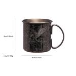 LFGB Stainless Steel Wine Glass Black Mule Mug For Cocktail Wedding Gift