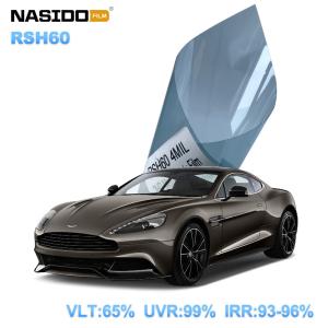Quality NASIDO 2HD Metal Ceramics Safety Film 4 mil VLT60% reduce fading color film car Windshield FILM for new cars wholesale