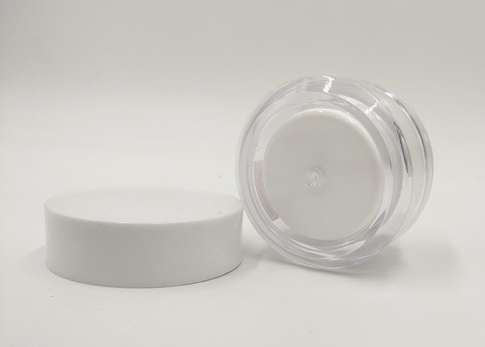 50g PET Plastic Double Wall Face Cream Jars Screw Cap Type Or Customized