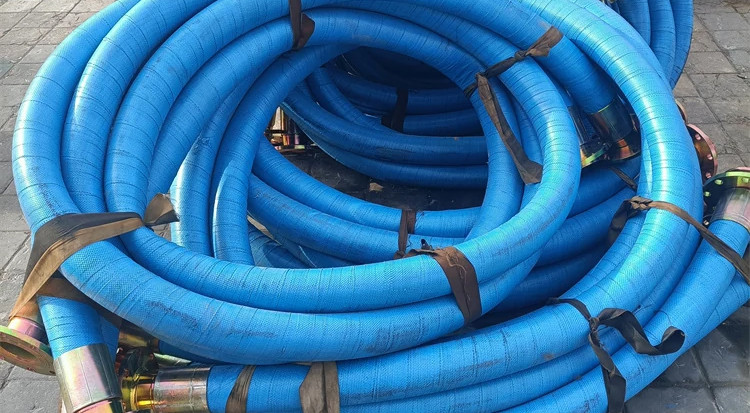 Braided Sump Pump Discharge Hose Water Adapter Drain Bracket Blue Black Color