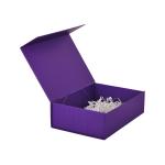 Recyclable Clothing Cardboard Box , Purple Corrugated Boxes With Rose Gold Foil