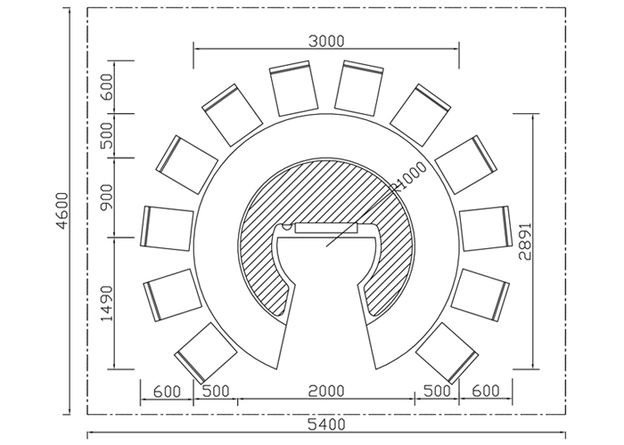 1.6m Electromagnetic Japanese Circle Teppanyaki Grill Table For Commercial