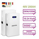 Solar Wall Mounted LiFePo4 Battery 100ah 200ah 5kwh 10kwh Lithium Battery 48V