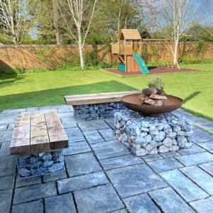 Quality Modular Welded Gabion Seating Commercial Grade Landscape Mesh Benches wholesale