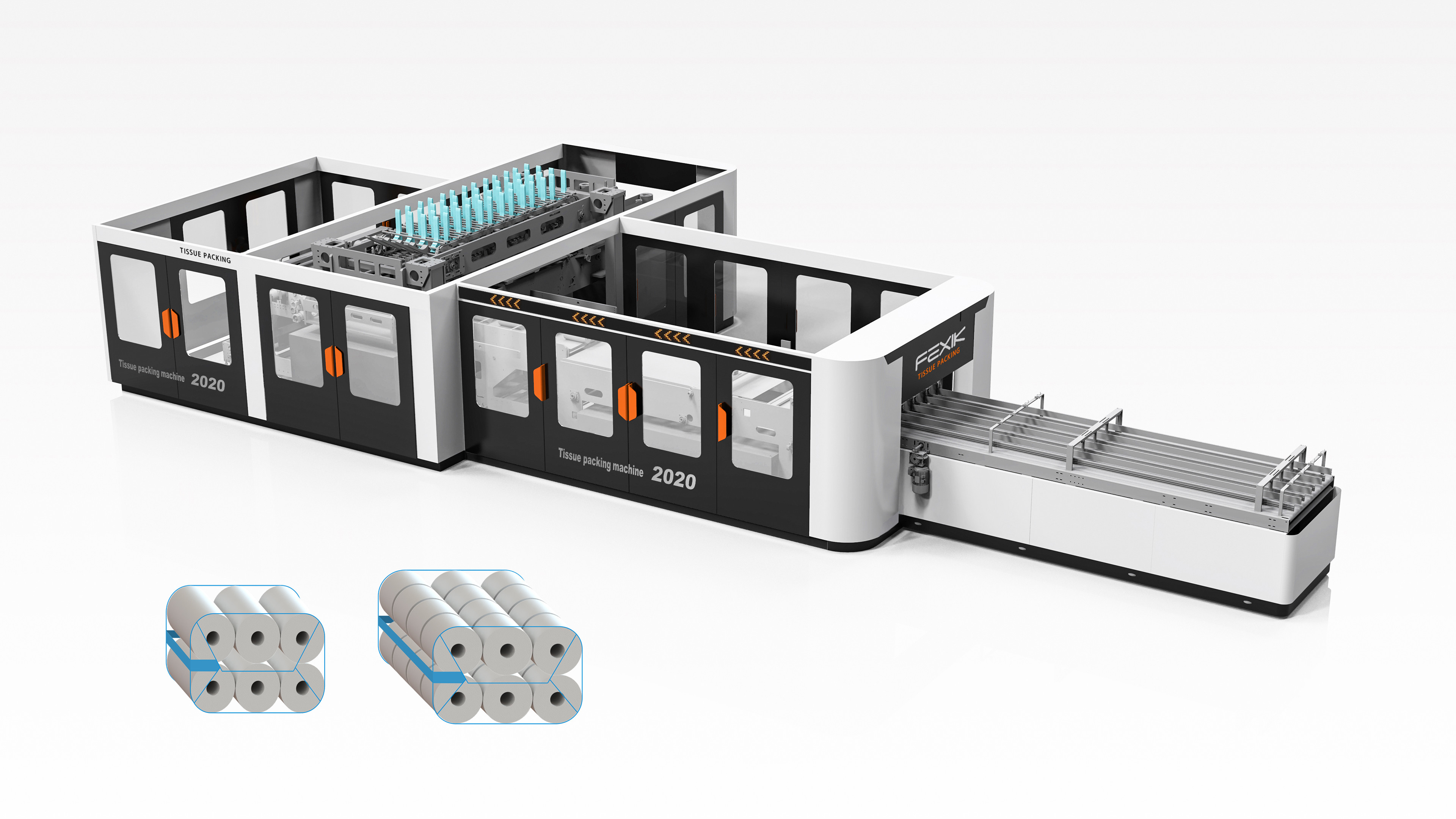 1lane 32KW 140 Packs/Min Paper Roll Wrapping Machine