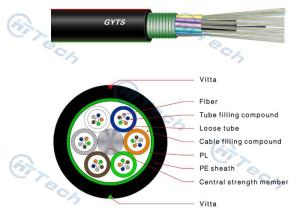 Quality MDPE Outdoor 24 Core GYTS Duct Optical Fiber Cable wholesale