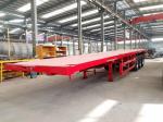50T Load Capacity Flatbed Deck Semi Trailer For 12450X2500X1550 Transportation