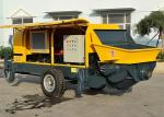 Electric Engine Trailer Concrete Pump , Hydraulic Stationary Mini Concrete Pump