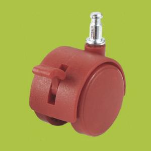 Quality baby walker casters insert stem red caster with brake wholesale
