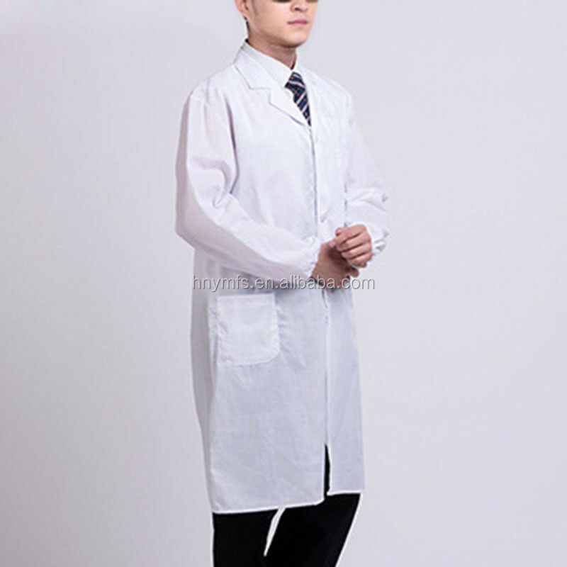 Classical White Medical Lab Coat Waterproof Unisex Custom Sizes