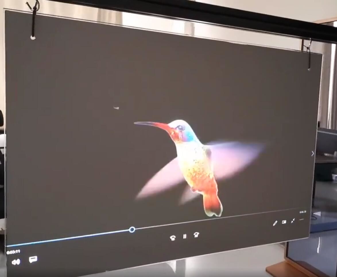 Interactive Transparent Film Holographic 3D Displays Glass Window Custom