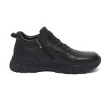 Velvet Sock Black Lace Up Mens Leather Casual Boots