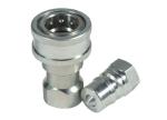 Zinc Plated Quick Disconnect Hydraulic Couplers , Carbon Steel Hydraulic