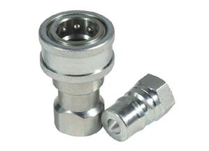 Quality Zinc Plated Quick Disconnect Hydraulic Couplers , Carbon Steel Hydraulic Coupling wholesale