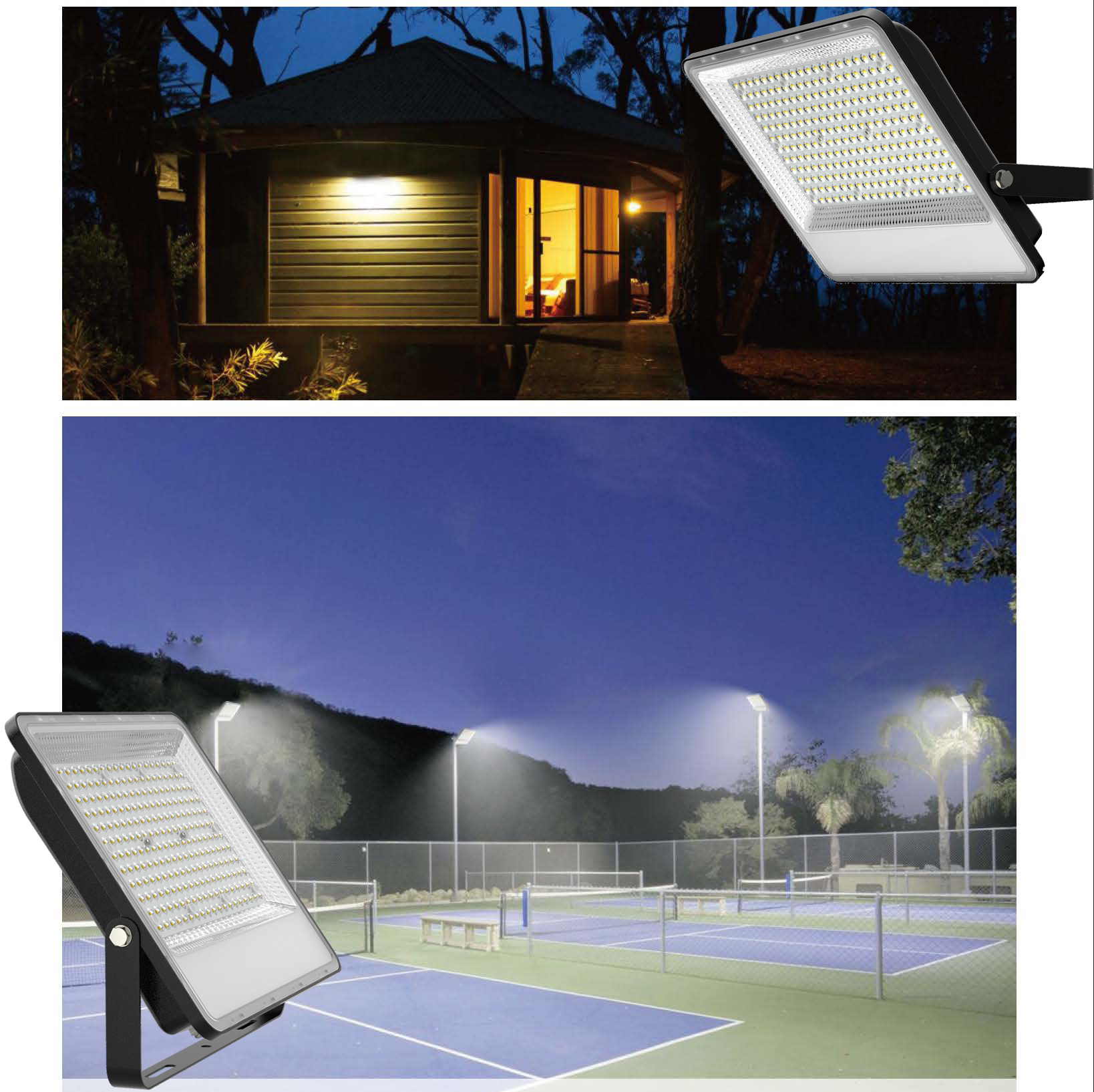 High Brightness 200w Outdoor LED Flood Lights 3030 SMD Black Led Floodlight