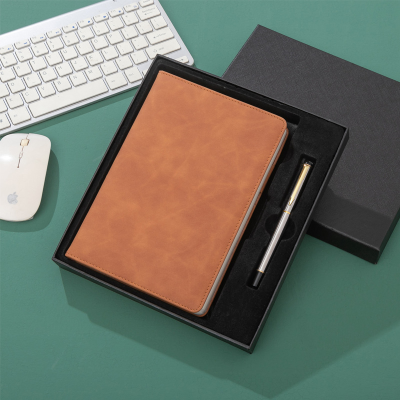 Leather Notebook Set Custom Notebooks and Pen Set for Business Office Gift Promotion