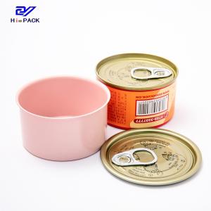 Quality 130g / 140g / 190g Flavoured Tuna Tins Pink Round Tin Packaging wholesale