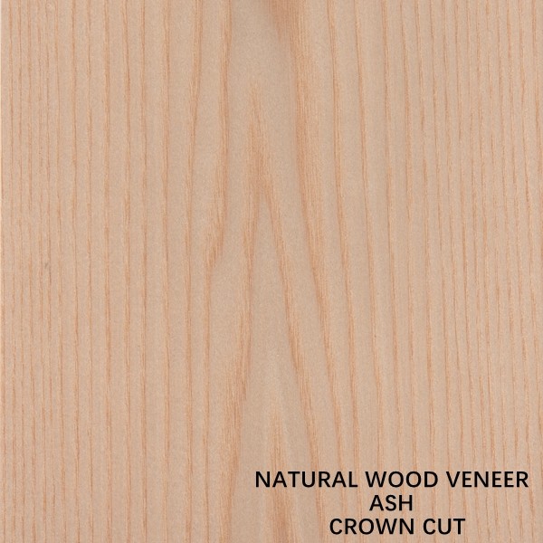 Natural Ash Wood Veneer Flat Cut Crown Grain For Cabinet Face