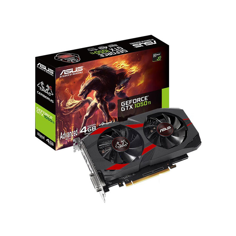 Asus Cerberus Geforce Gtx 1050 Ti Gaming Graphics Card 7008MHz Gddr5 Dvi Dp