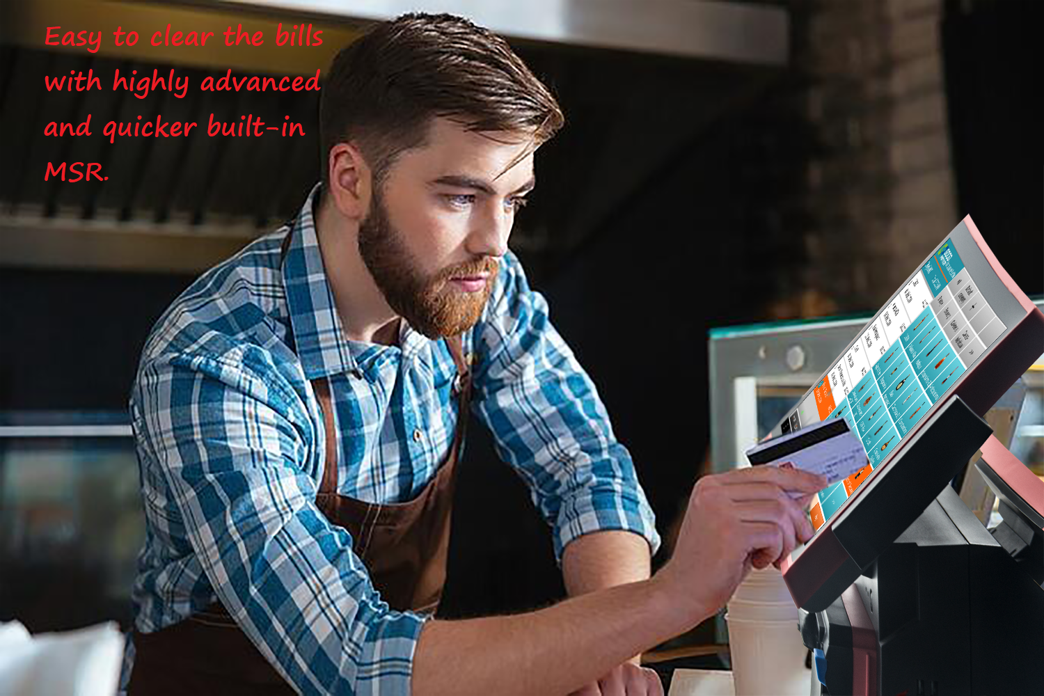 2GB RAM Supermarket Milk Tea Catering Ordering Machine Touch Pos Cashier Machine