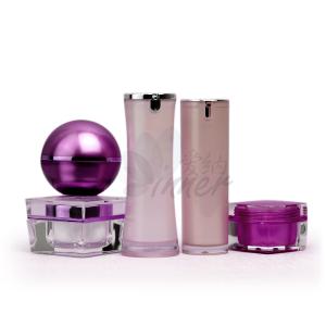 Quality Acrylic Airless Cosmetic Bottles Hot Stamping Printing ISO9001 Certified wholesale