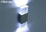 Square Acrylic Indoor LED Wall Lights Silver 2W 6W Shine Up Down For Hotel