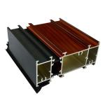 Casement 2.0mm 6063 Wood Grain Aluminum Profiles