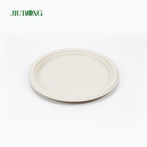 Cheap Sushi Biodegradable Sugarcane Bagasse Plates Recycled 155mm Jiurong for sale