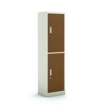 Vertical 2 Doors Steel Clothes Wardrobe Metal Bedroom Storage Locker