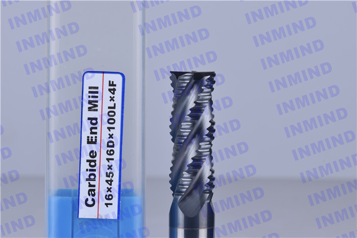 Highly Polished Solid Carbide Roughing End Mills For Steel / Cast Iron / Stainless Steel