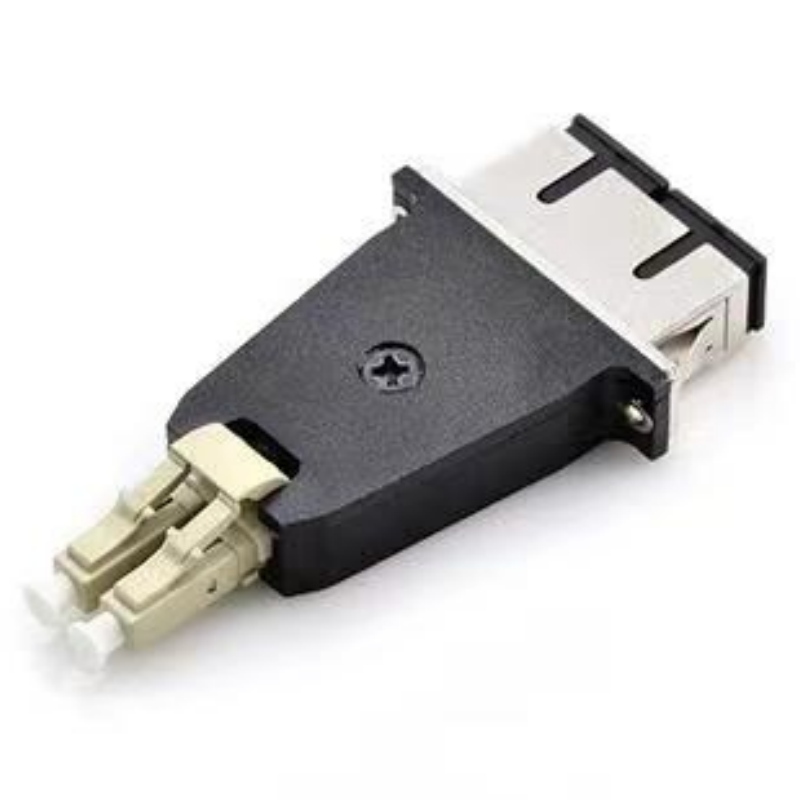 Miniature Hybrid Fiber Optic Adapter for LC Male to SC Female 0.3dB Insertion Loss 2