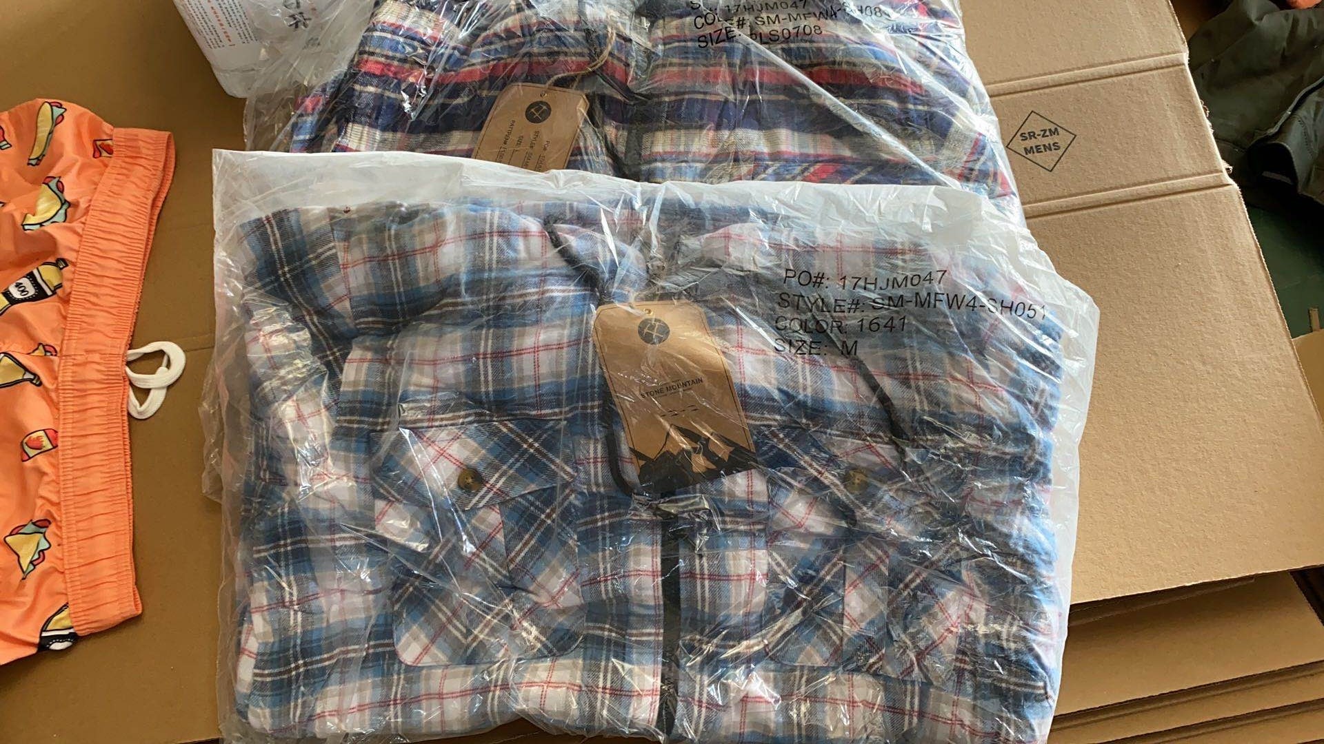 Men's plaid zipper sharpa coats