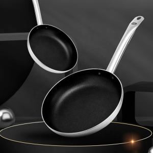 Quality Kitchen Stovetop Frying Pan Stainless Steel Non Stick With SS Handle wholesale
