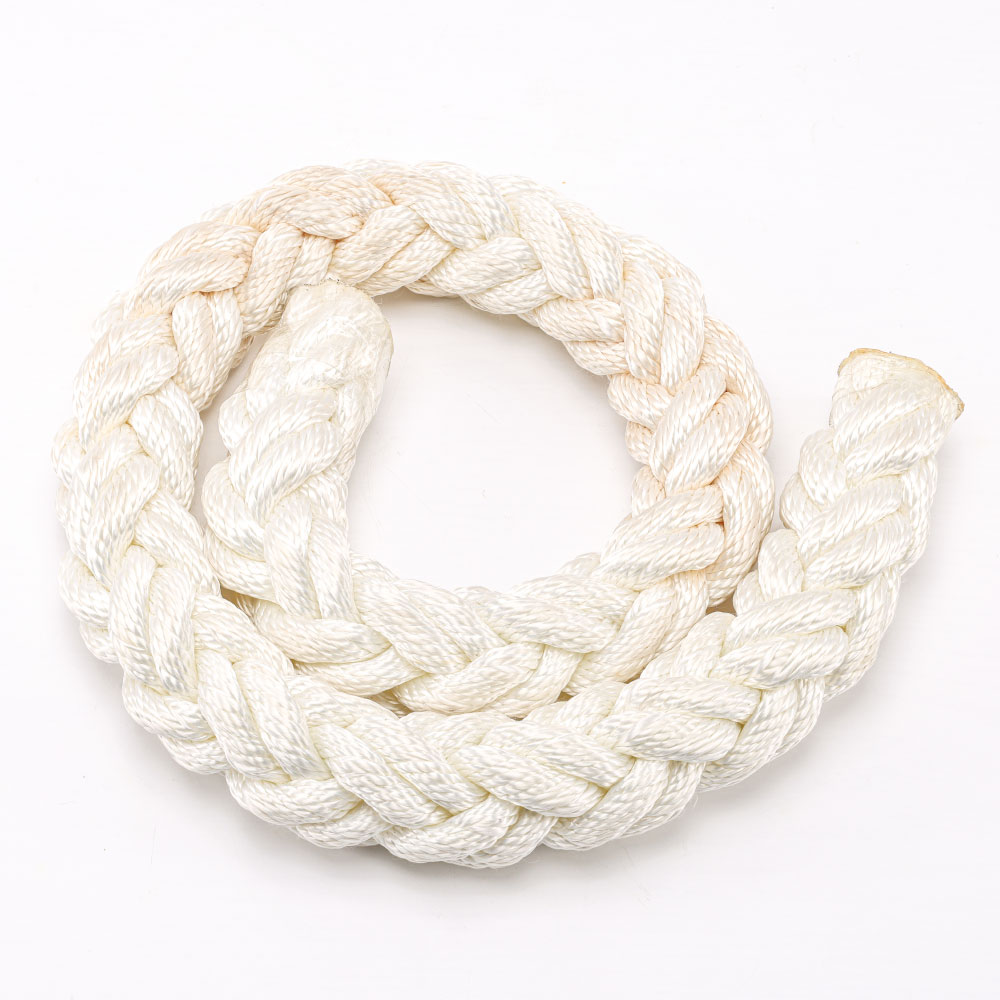 White 8 Strand Polypropylene Mooring Rope PP 80mm Mooring Rope