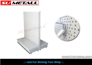 Quality Movable Supermarket Display Shelving With Sunken Hole Pegboard Two Sided wholesale