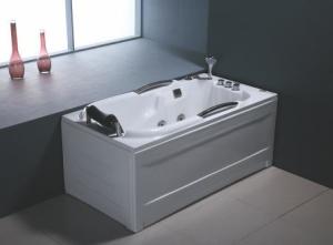 Quality Bubble Massage Rectangle Air Jet Whirlpool Bathtubs Center Drain Alcove Air Jet Tub wholesale