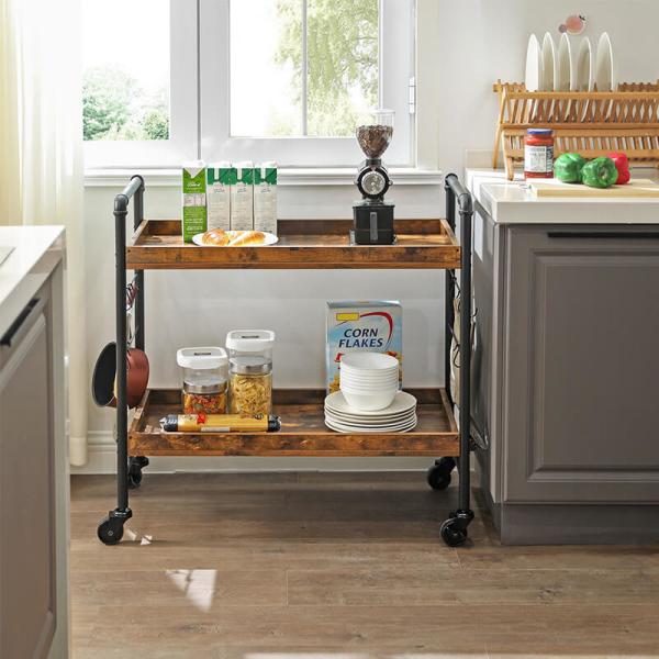 Bar Cart for Sale, Kitchen Trolley Cart, Industrial Rolling Cart, Trolley Cart