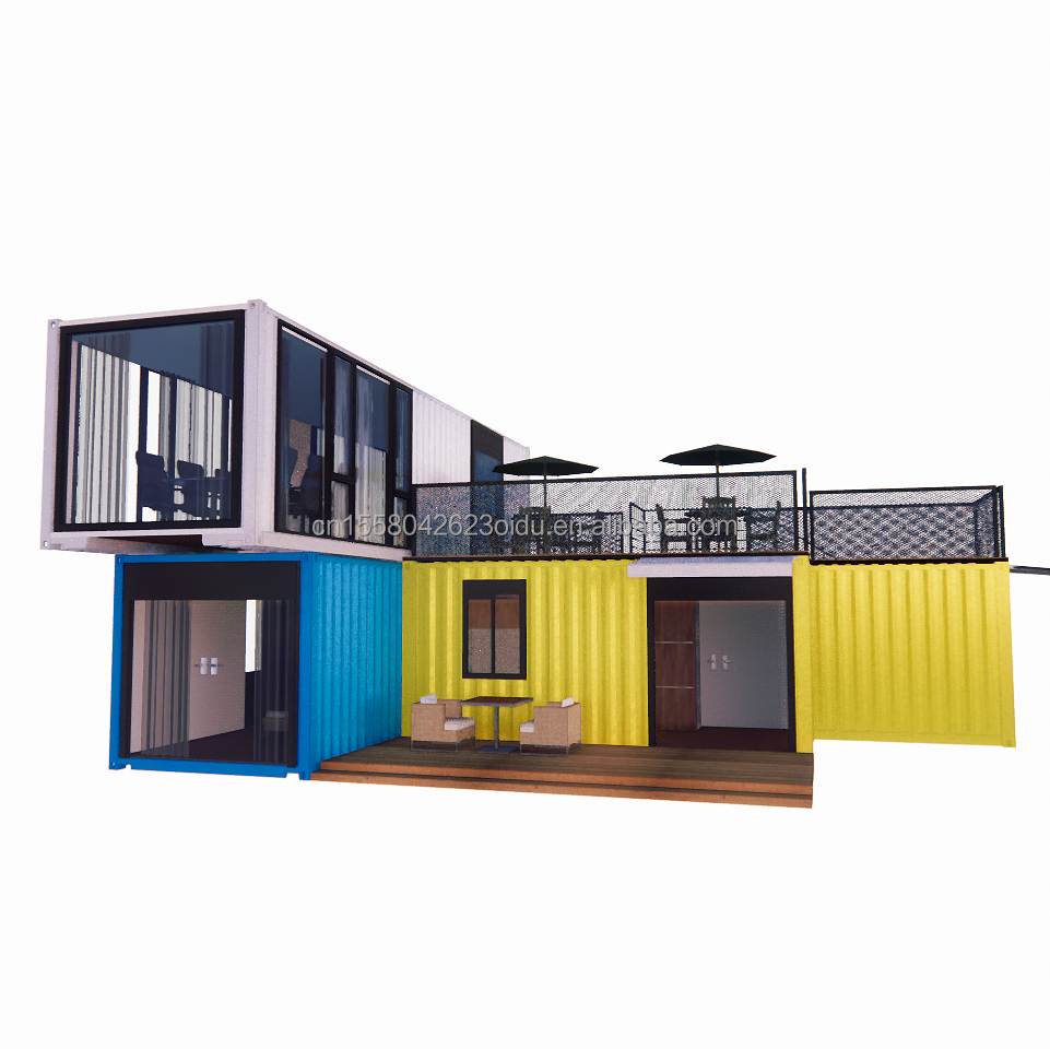 40ft Steel Homes with Chinese Design Style Luxury Living in Prefabricated Container Houses