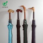 Parrot umbrella Hand carved umbrella Parrot Wooden handle Parrot Umbrella for