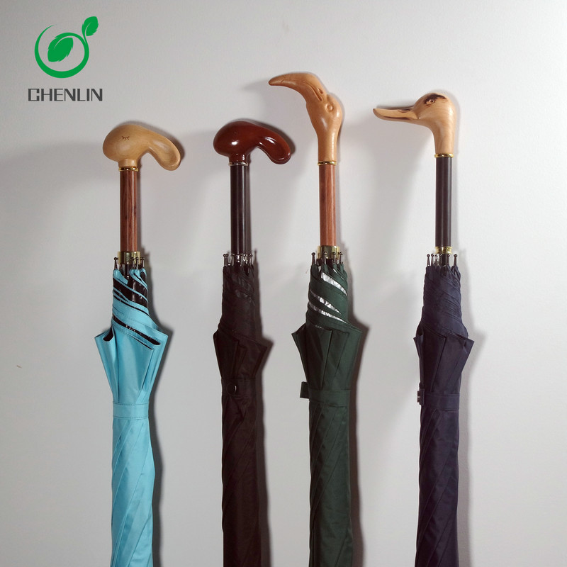 CHENLIN Wooden Umbrella Handle OEM Shaped For Strong Folding Umbrella