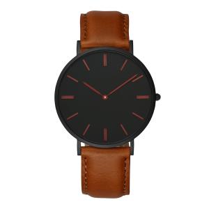 Quality Brown Mens Stainless Steel Watches Leather Quick Release Watch Strap wholesale