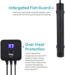 Thermostat Controller Thermometer Quartz Aquarium Heater For 60gal Tank