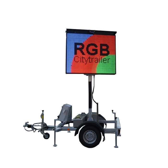 Trailer Mounted Portable VMS Signs LED Changeable Message Signs