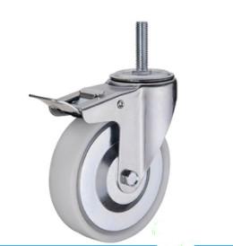 Quality Locking 6 inch Stem nylon trolley castors wholesale
