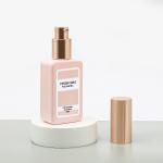 Lotion Pump Glass Foundation Bottle Gold Square Skin Care Cosmetic Packaging